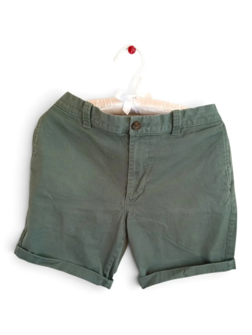 J.crew Flat Front Chino Shorts laurel Green 34 waist 9in Inseam gender neutral